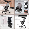 Foldable Baby Stroller – Lightweight Portable Kids Pram with Safety Features