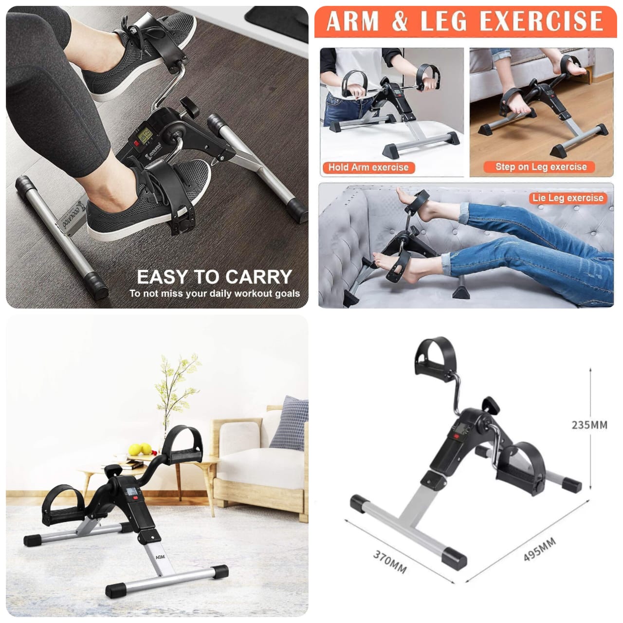 Arms & Leg Pedal Exerciser with Digital Meter Pakistan