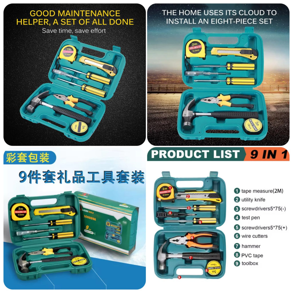 9pcs Tool Kit Set Online in Pakistan | Home Repair Tools
