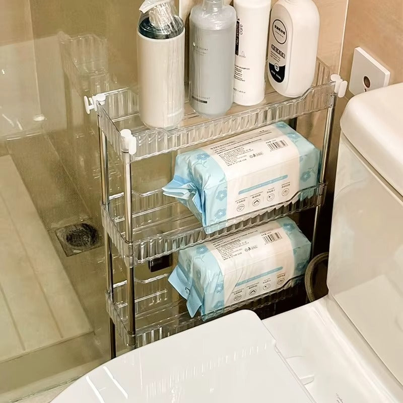Acrylic Luxury Trolley – Multi-Purpose Storage Organizer with Wheels