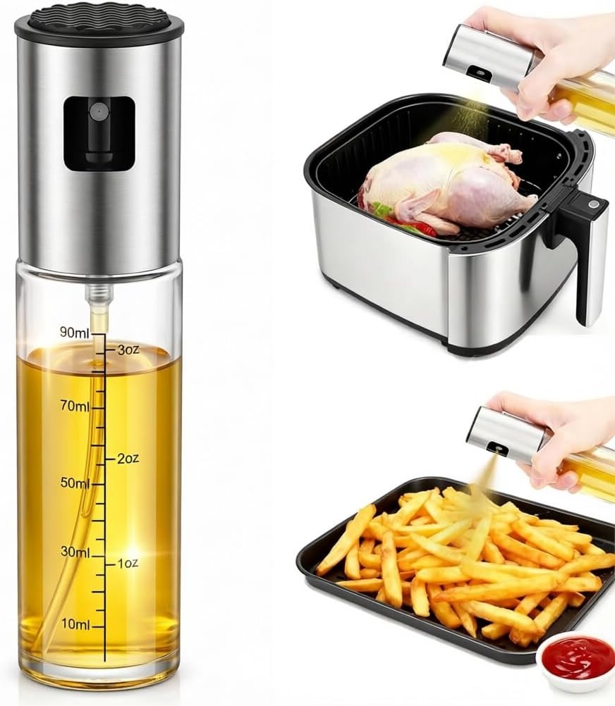 Oil Spray Bottle – Refillable Cooking Oil Sprayer for Kitchen & BBQ