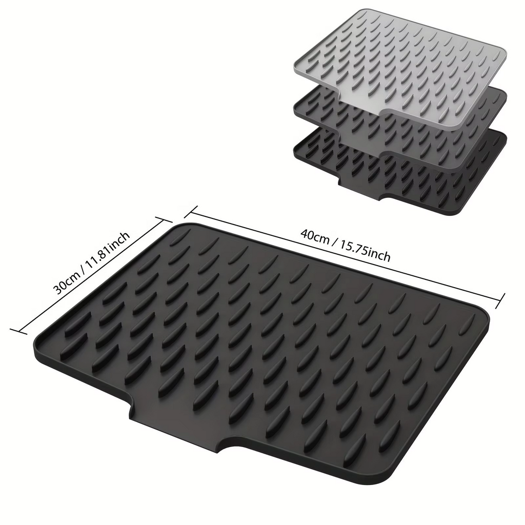 Silicone Anti Slip Kitchen Drain Mat – Heat Resistant Waterproof Sink Drying & Dish Drainer Mat | Mubs Store