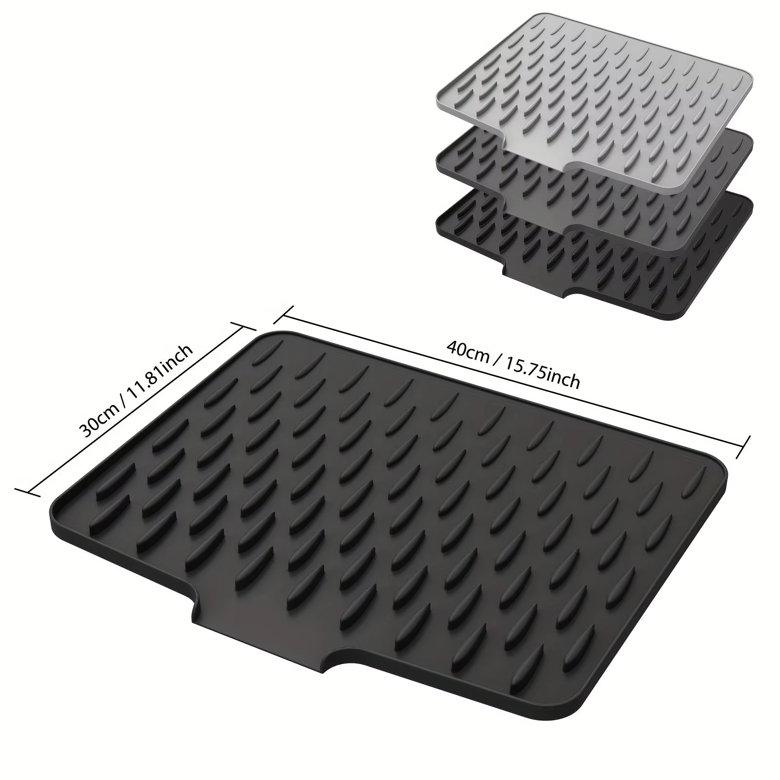 Silicone Anti Slip Kitchen Drain Mat – Heat Resistant Waterproof Sink Drying & Dish Drainer Mat | Mubs Store