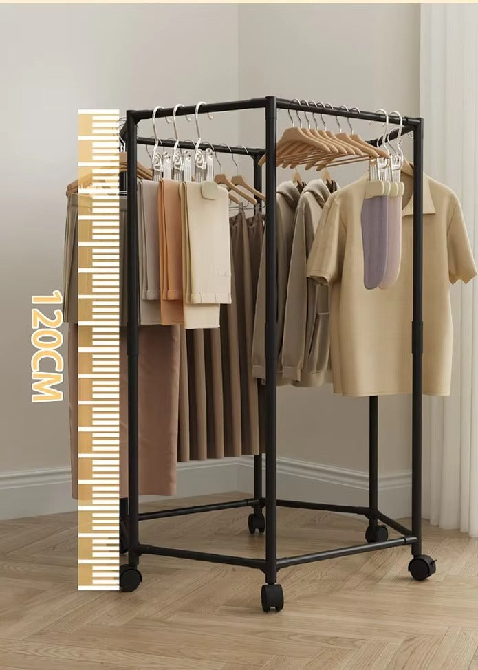 Hexagon Shape Cloth Rack – Modern Multi-Layer Clothes Organizer Stand for Home & Bedroom | Mubs Store