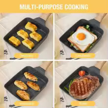 Non-Stick Fry Pan Marble Coating – Durable Scratch Resistant Cooking Pan