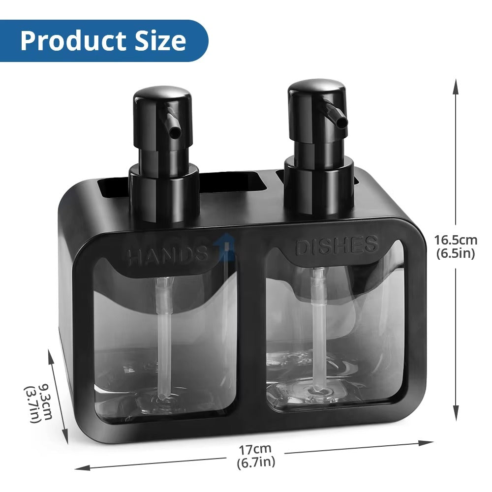 4-in-1 Multi Liquid Dispenser – Wall Mounted Soap, Shampoo & Sanitizer Dispenser for Bathroom & Kitchen | Mubs Store