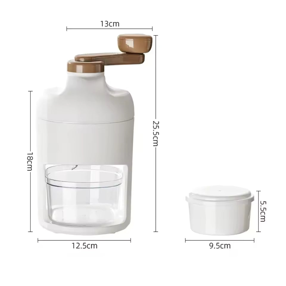 Ice Crusher Machine – Manual Ice Shaver for Juices, Slush & Cold Drinks