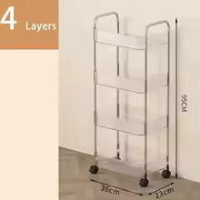Acrylic Luxury Trolley – Multi-Purpose Storage Organizer with Wheels