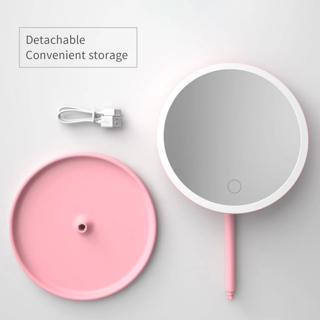Rechargeable LED Makeup Mirror – Portable Touch Control Vanity Mirror with Adjustable Light | Mubs Store