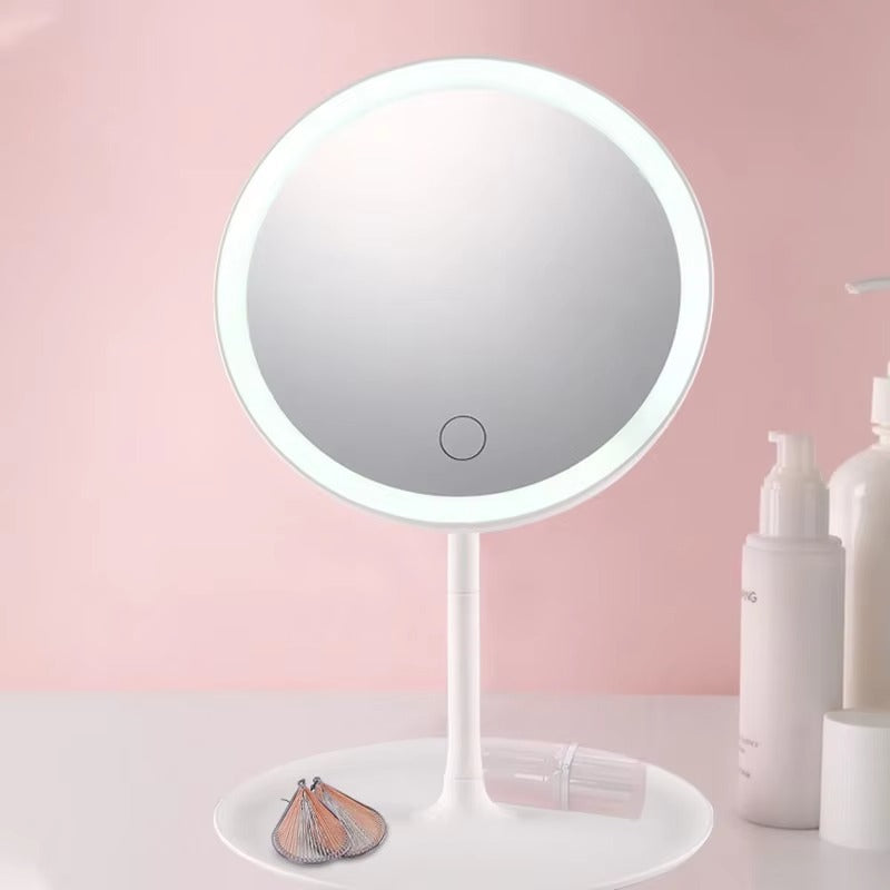 Rechargeable LED Makeup Mirror – Portable Touch Control Vanity Mirror with Adjustable Light | Mubs Store