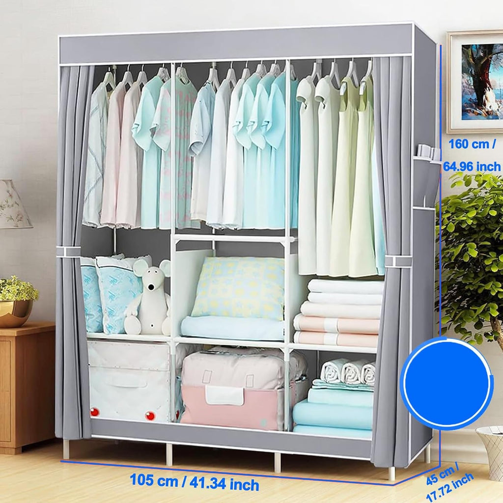 Non-Woven Cloth Wardrobe Folding Portable Clothing Storage Cabinet Organizer